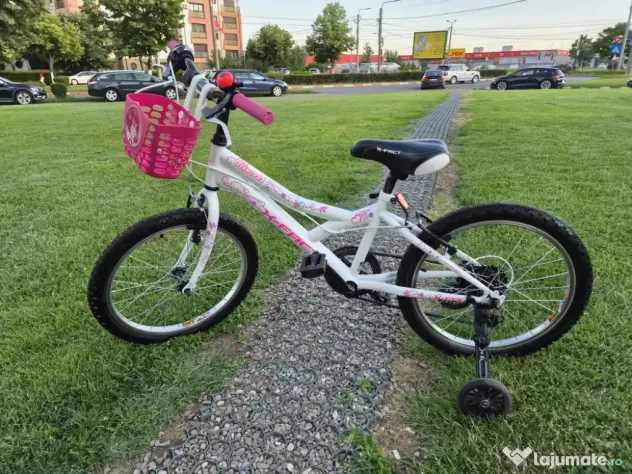 Bicicleta fete 6-11 ani 20 inch X Fact Princess cu cos frontal