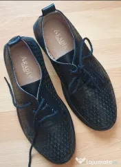 Pantofi negri din piele - Akadia