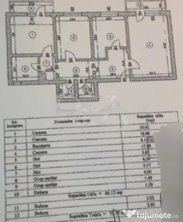 3 camere, 5/10, bloc 1978, 72mp-Politehnica