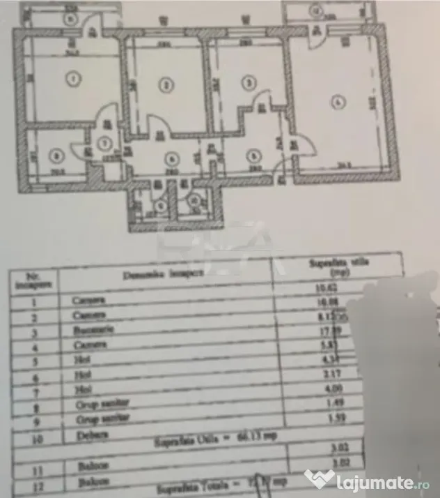 3 camere, 5/10, bloc 1978, 72mp-Politehnica