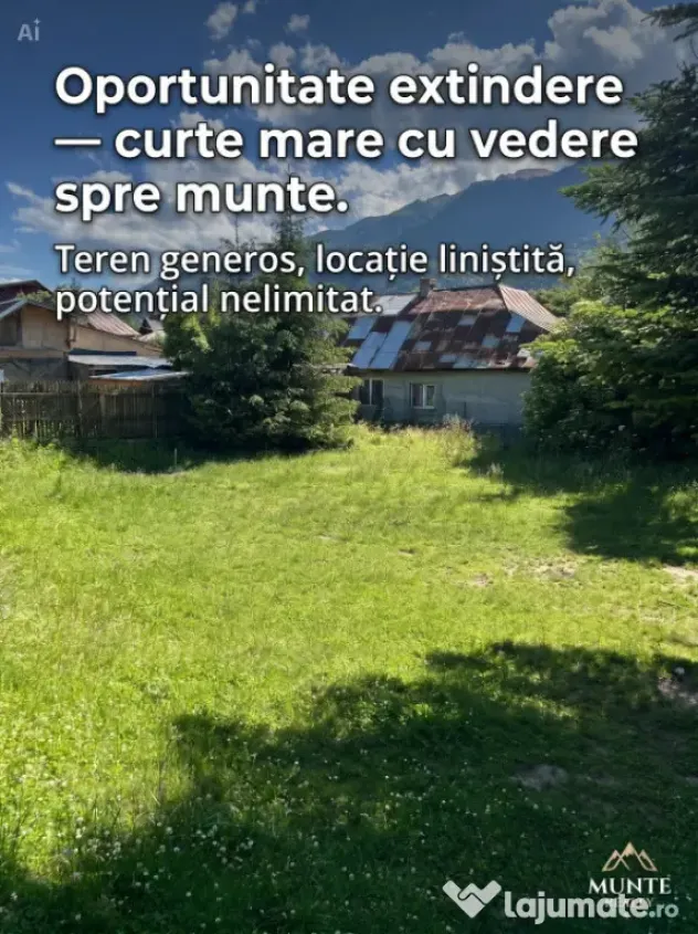 Casă individuală cochetă în Bușteni – Curte generoas?