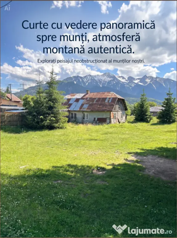 Casă individuală cochetă în Bușteni – Curte generoas?