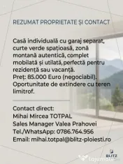 Casă individuală cochetă în Bușteni – Curte generoas? 