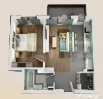 Apartament 2 camere, bloc nou, semifinisat, 50 mp, zona Vivo