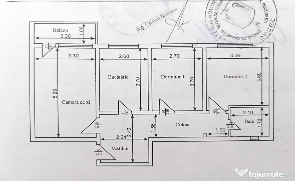 Chirie apartement 3 camere PROPRIETAR et.9 din 10 decomodat