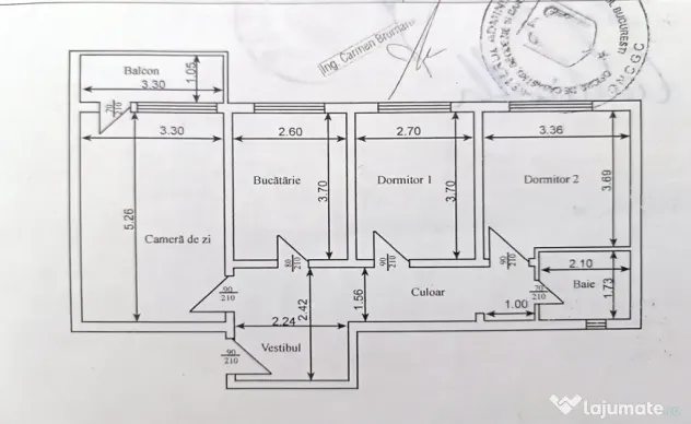 Chirie apartement 3 camere PROPRIETAR et.9 din 10 decomodat