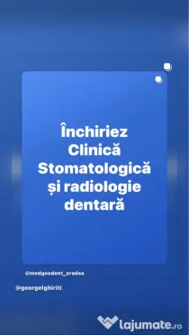 Închiriez clinică stomatologică și radiologie dentară