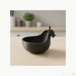 Bol Decorativ Modern Imprimat 3D, Formă Naturală de Pară, 15cm