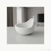 Bol Decorativ Modern Imprimat 3D, Formă Naturală de Pară, 15cm 