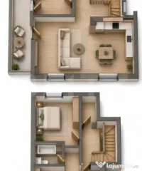 Apartament cu scara interioara cu 4 camere și terasă, 106, 