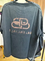 Tricou Balenciaga Ripped Grey S 
