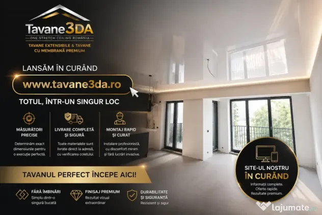 Tavane3da.ro Tavane Complete -Stretch Ceiling România din membrană (extensibile)
