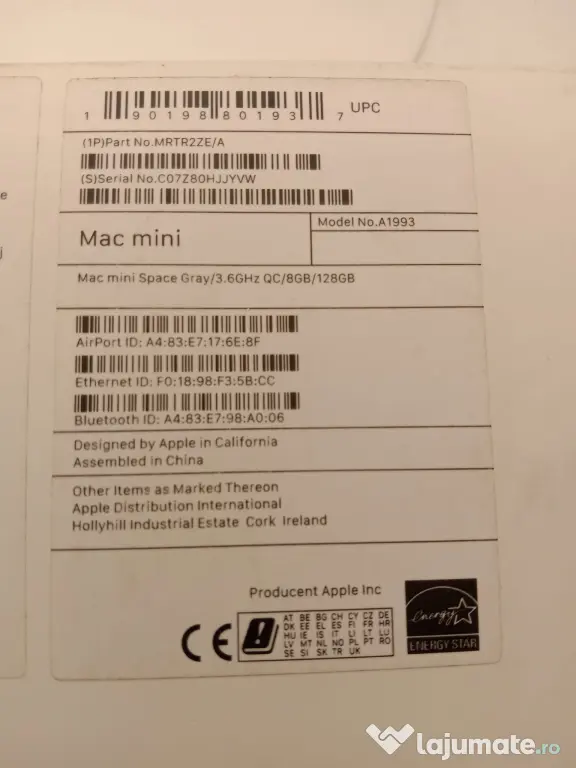 Piese utilaje, carotiera, piese aer conditionat, diverse, mini apple pc