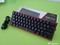Tastatura mecanica gaming Redragon Fizz Pro K616 TKL RGB, negru, red switches, 5.0 bluetooth/2.4 Ghz/wired, USB type-C 