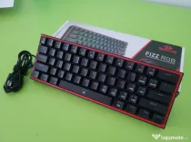 Tastatura mecanica gaming Redragon Fizz Pro K616 TKL RGB, negru, red switches, 5.0 bluetooth/2.4 Ghz/wired, USB type-C