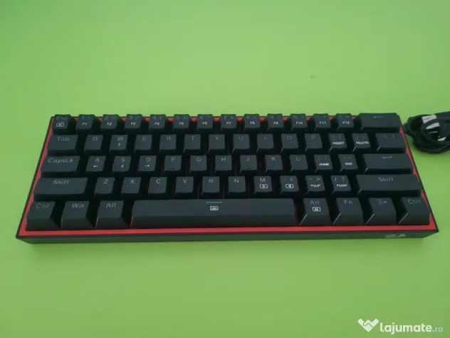 Tastatura mecanica gaming Redragon Fizz Pro K616 TKL RGB, negru, red switches, 5.0 bluetooth/2.4 Ghz/wired, USB type-C