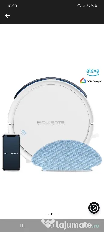 Robot de aspirare Rowenta X-Plorer, cu 3 tipuri de mop, curatare 4 in 1