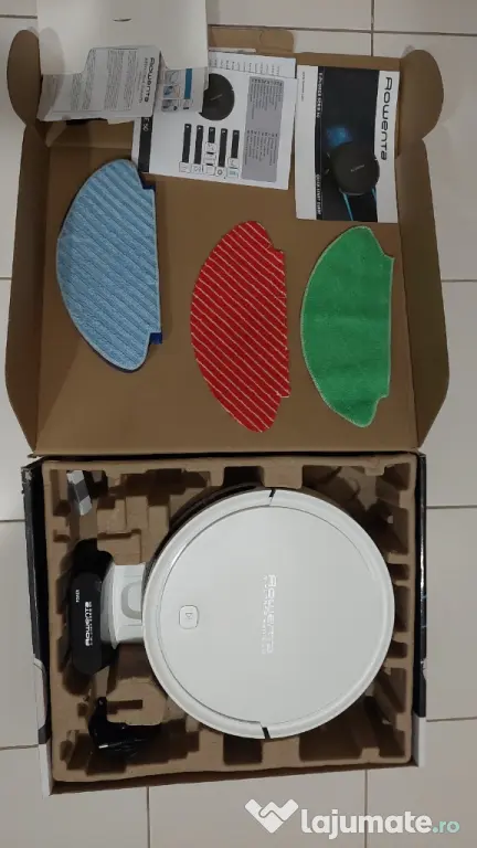 Robot de aspirare Rowenta X-Plorer, cu 3 tipuri de mop, curatare 4 in 1