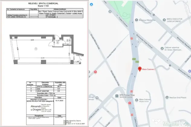 Spatiu Comercial de vanzare | Pitesti, Central | Birouri | C - Pitesti (Arges)