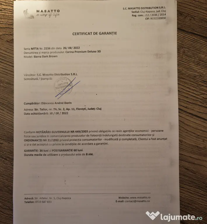 Fotoliu de masaj CARINA (GENERAȚIE 2022)