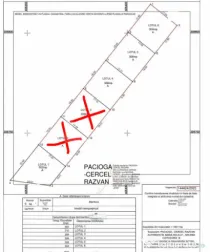 Teren 3 parcele intravilan, 308 mp, deschidere 18 m, Damila