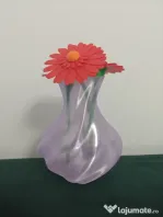 Vază decorativă translucent mov