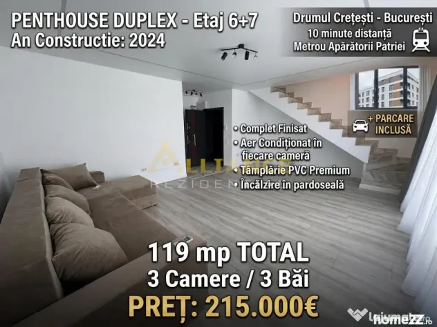 Penthouse - 119mp - 10 minute metrou Ap#259;r#259;torii patr