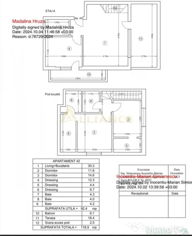 Penthouse - 119mp - 10 minute metrou Ap#259;r#259;torii patr