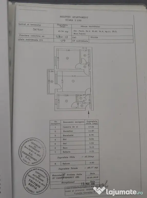 Apartament ultracentral poziție deosebită Etaj 3/4 – Zona Hotel Delta - Egreta