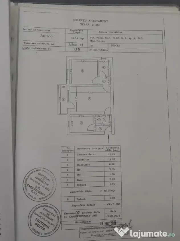 Apartament ultracentral poziție deosebită Etaj 3/4 – Zona Hotel Delta - Egreta