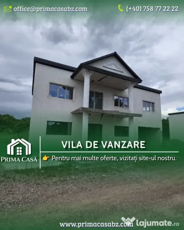 Vile noi in Vernesti/BZ ~ acces facil DN10 ~ 225mp utili ~ teren 615mp
