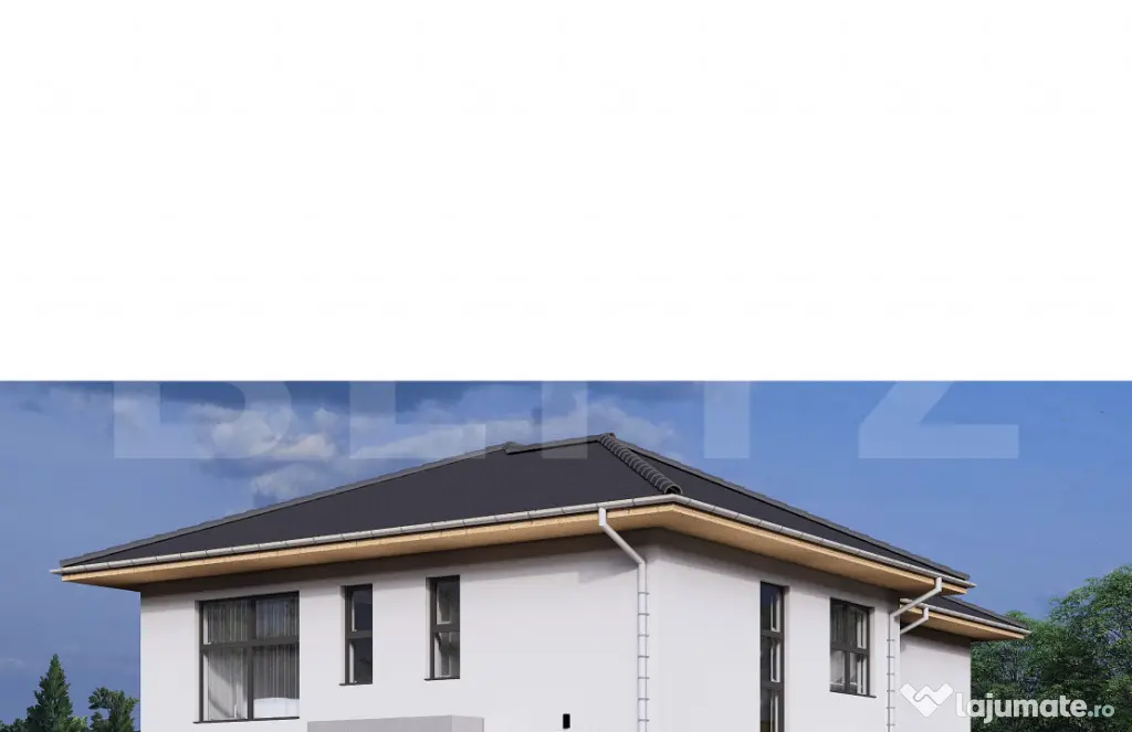 Casă tip duplex, 120 mp utili, finisată la cheie, teren 28