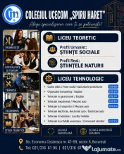 Oferta educațională 2026-2027: Înscrieri la liceu tehnologic+teoretic! 