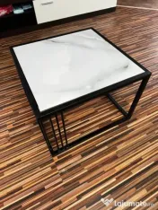 Vând măsuță de cafea cu design modern, realizată din profil metalic 