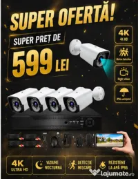 Vindem si Montam Camere Video KIT Complet 4/8/12 CAMERE 