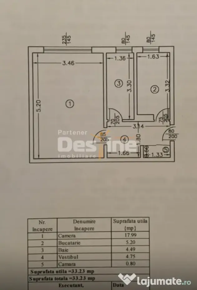 Garsonieră renovată, 33,23 mp utili, parter Berceni