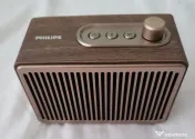 Boxa portabila PHILIPS TAVS300/00, retro design, Carcasă lemn vintage.