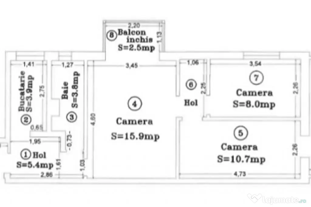 Apartament 3 camere, etaj intermediar-bloc anvelopat, zona D - Timisoara (Timis)