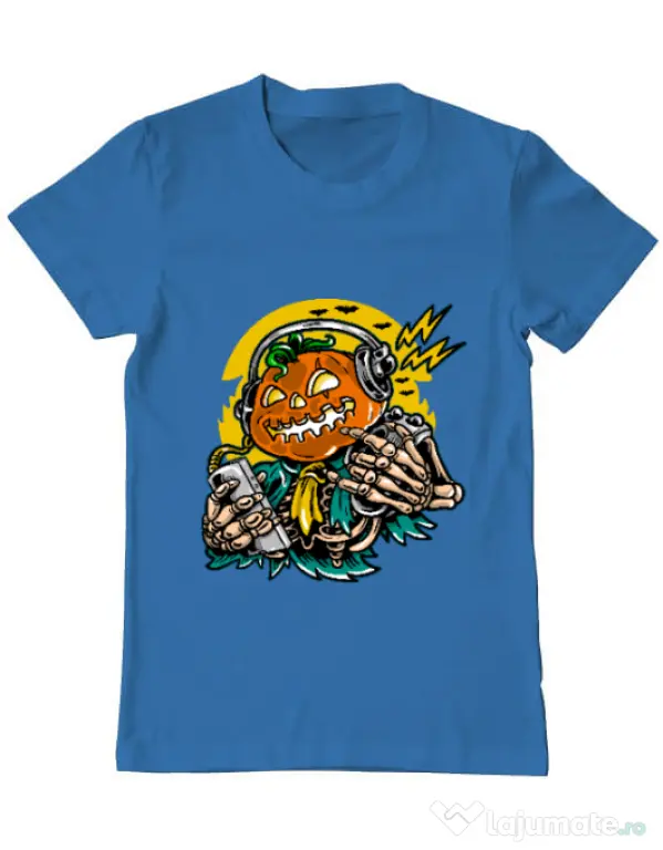 Tricou ADLER barbat Pumpkin Music Albastru azuriu