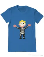 Tricou ADLER barbat Halloween Skull Albastru azuriu
