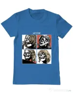 Tricou ADLER barbat Let it be Albastru azuriu