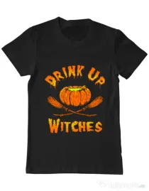 Tricou ADLER barbat Drink up witches Negru