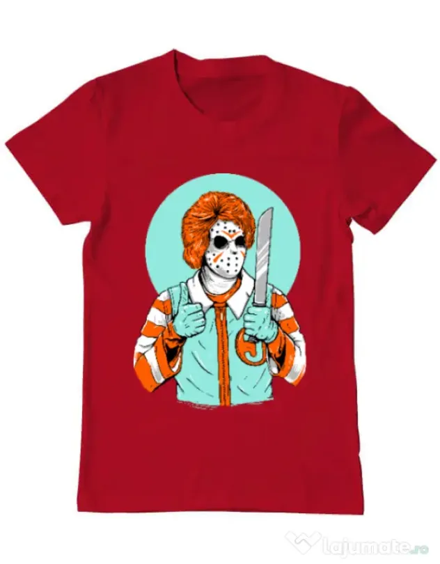 Tricou ADLER barbat Clown killer Rosu