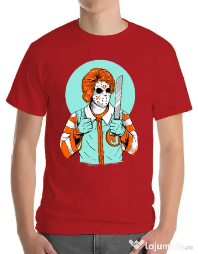 Tricou ADLER barbat Clown killer Rosu