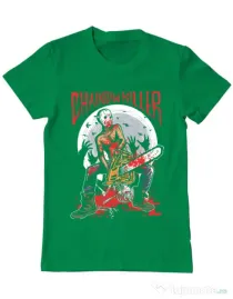 Tricou ADLER barbat Chainsaw killer Verde mediu