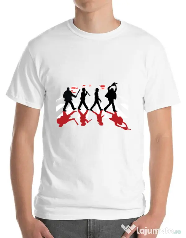 Tricou ADLER barbat Abbey road killer Alb