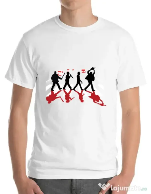 Tricou ADLER barbat Abbey road killer Alb