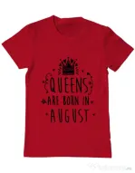 Tricou ADLER barbat Queens are born in August Rosu