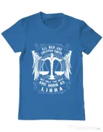Tricou ADLER barbat The best men are born as Libra Albastru azuriu