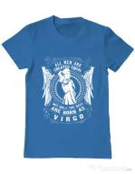 Tricou ADLER barbat The best men are born as Virgo Albastru azuriu
